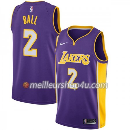 Maillot Basket Homme Los Angeles Lakers Lonzo Ball 2 Nike 2017-18 Pourpre Swingman
